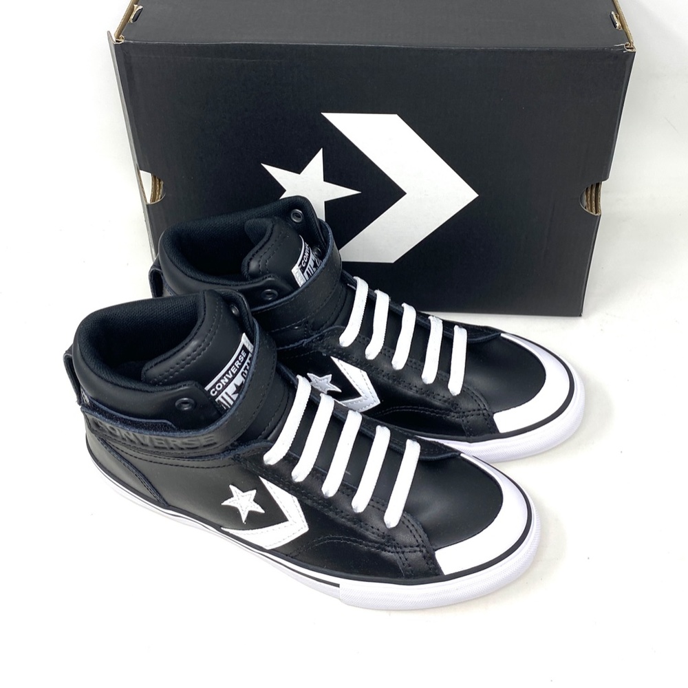 Converse Pro Blaze Strap All Star High Top Black Leather Women Sneakers 663608C - Picture 6 of 11